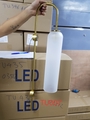 Đèn tường TU007 chao thủy tinh đục + hợp kim mạ đồng vàng, E27 x 1, thân cao 760mm, chao D100 x H405mm, KT(mm): 
